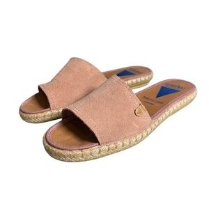 Verbendas Made in Spain Andrea Slide Sandals Women's Pink Suede Size 8 (39)